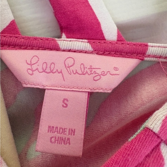 Lilly Pulitzer Ophelia Swing Dress Capri Pink Papaya Playa Lattice Size Small - Picture 4 of 7